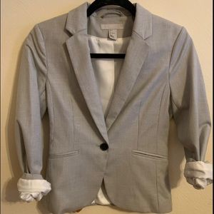 H&M light grey blazer size 2